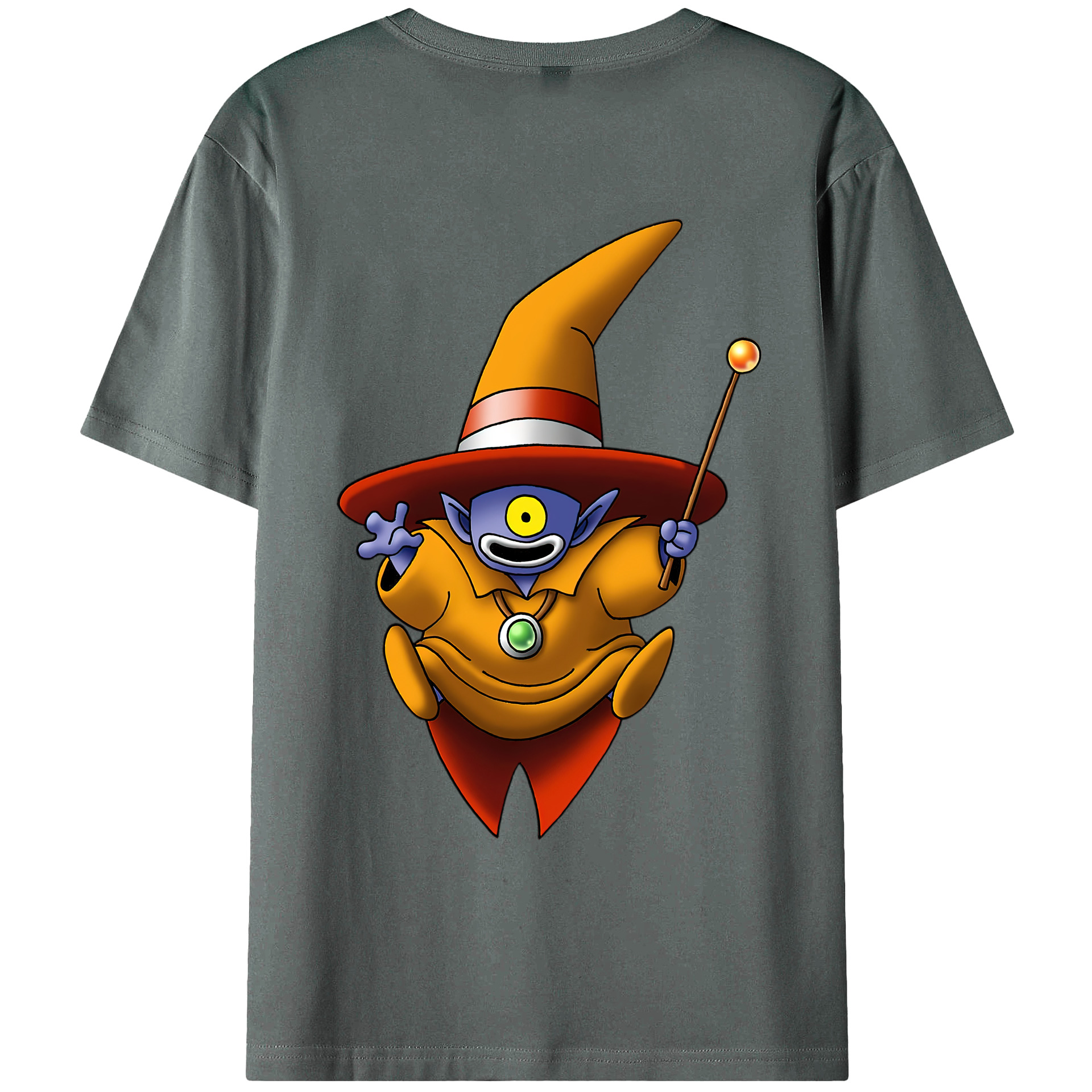 （画像用） ドラゴンクエスト Doragon Kuesuto Dragon Quest 綿100％ メンズ半袖Tシャツ（バックプリント） 通気性
